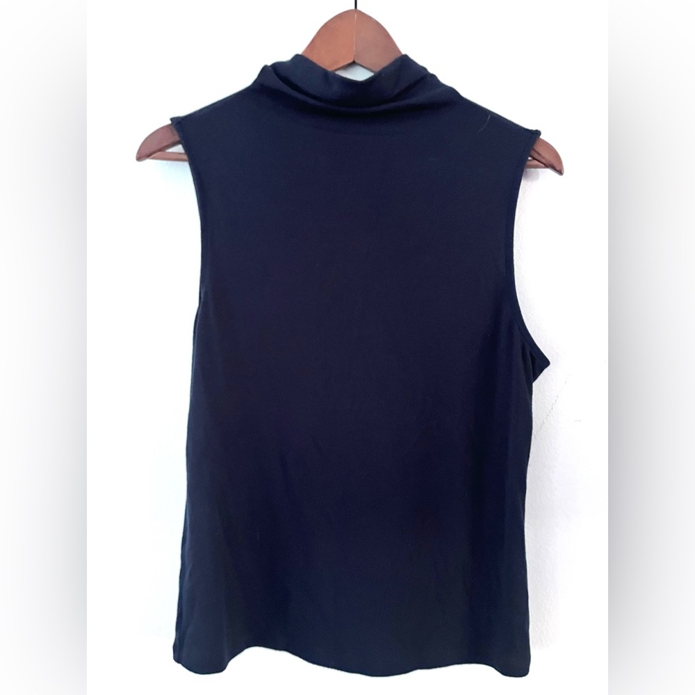 Banana Republic Soft Luxe Sleeveless Mock Neck Black Women's Size Medium